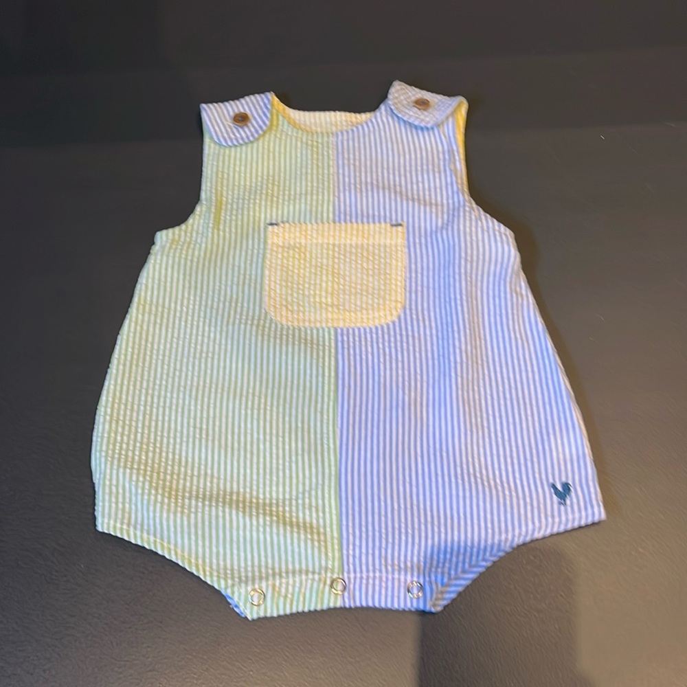 Blue Rooster by Pink Chicken Baby Boy Jon Jon Size 3/6m
